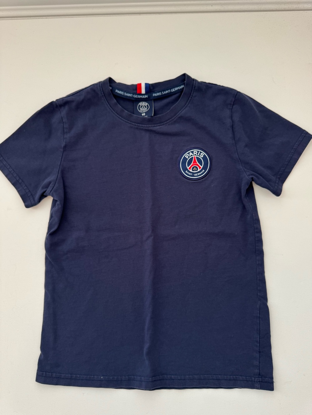 Paris Saint-Germain PSG Kids Navy Logo T-Shirt Size 10